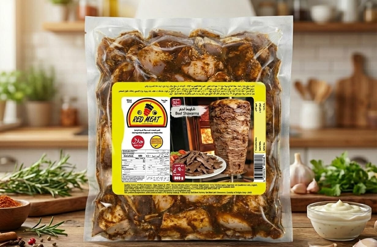 شاورما لحم مشوي